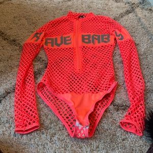 Dollskill/ClubExx long sleeve fishnet bodysuit
